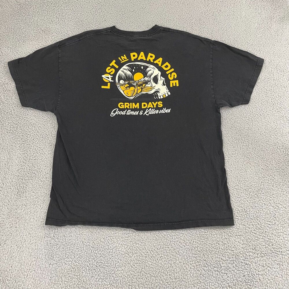 Grim Days Lost In Paradise Shirt Men 2XL Black Skulls Goth Grunge Graphic Tee - Picture 4 of 9